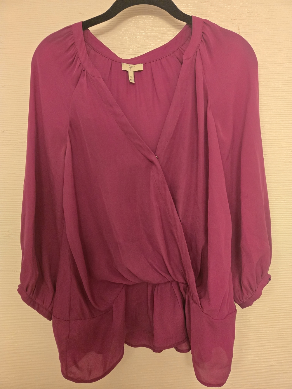 Joie Purple/Magenta 100% Silk Blouse- Women's XS